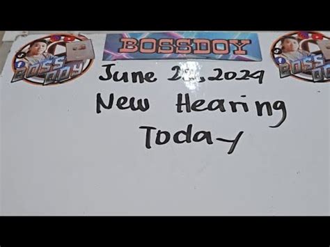 SWERTRES HEARING TODAY JUNE 26,2024 BOSSDOY.